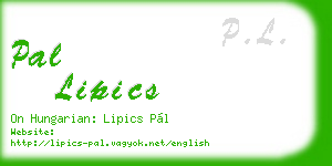 pal lipics business card