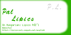 pal lipics business card